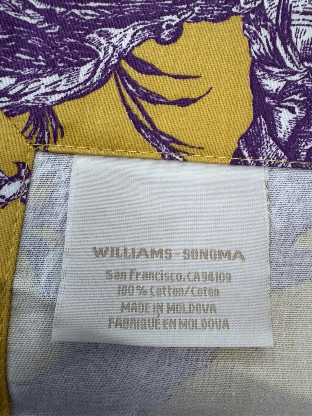 Rare Williams Sonoma table cloth